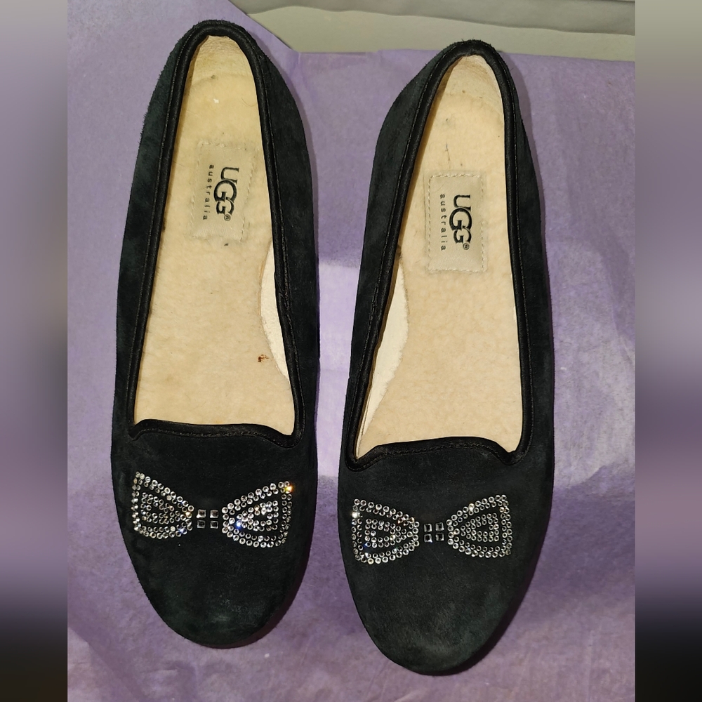 UGG Alloway Crystal Bow Flat with Swarovski Crystal